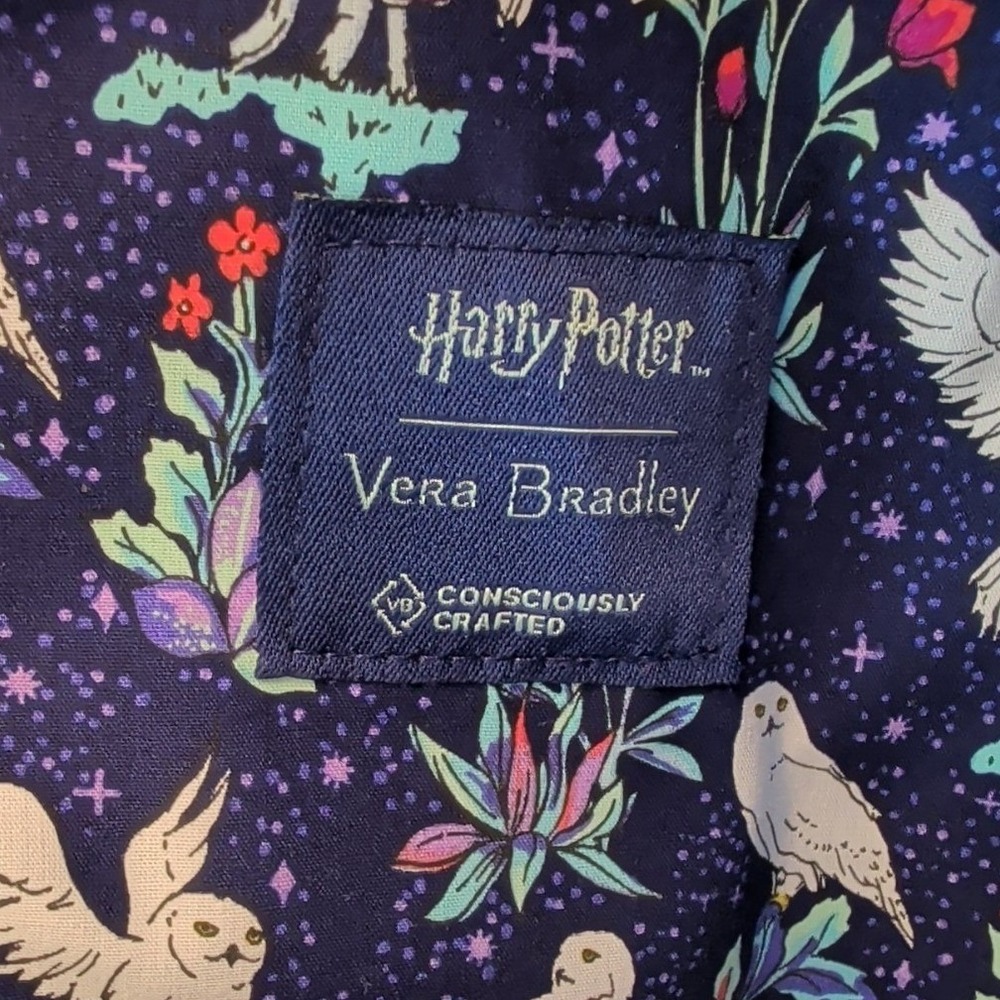Vera Bradley Harry Potter Forbidden Forest Sling Backpack Quilted Purple Bag - Picture 8 of 11